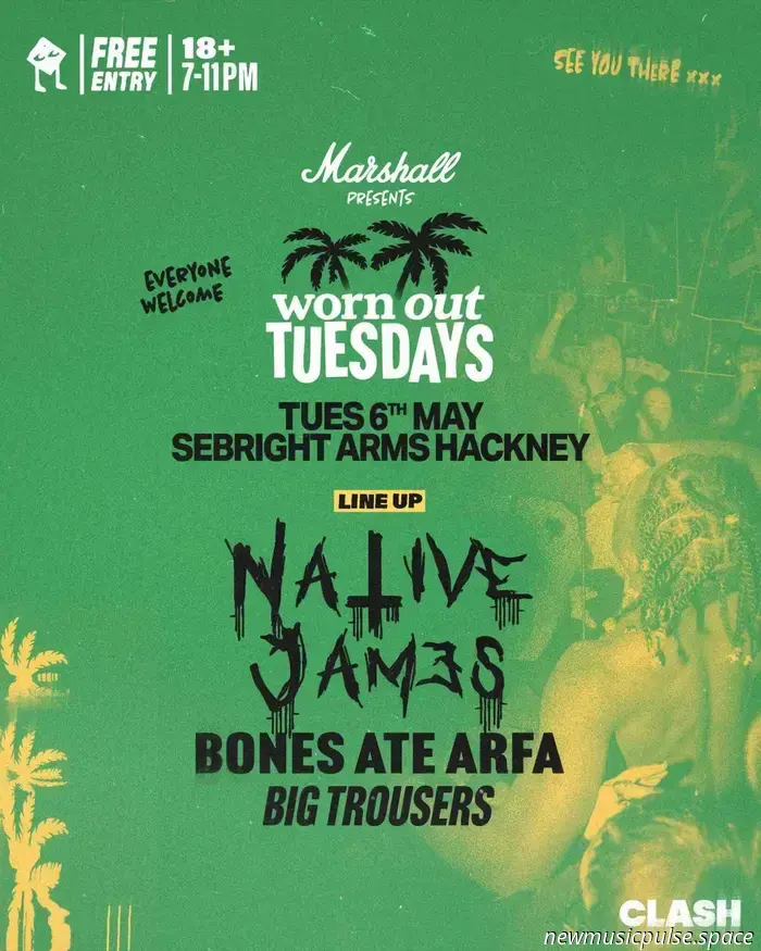 Marshall Headphones y Clash Magazine Presentan Desgastados Los martes En Sebright Arms
