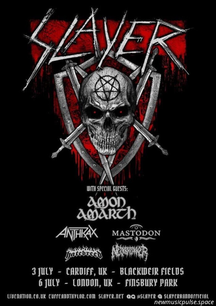 Slayer Announces Major Shows in London and Cardiff; Ticket Purchase Information