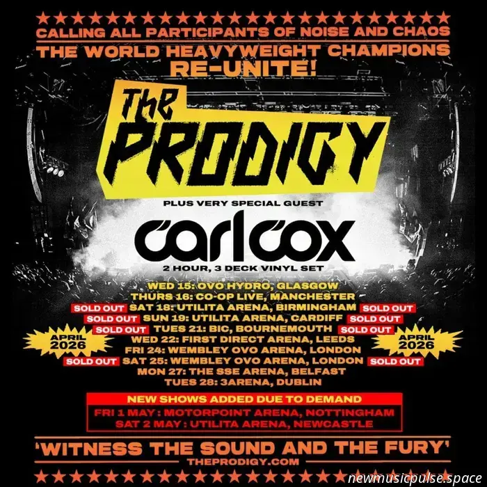 The Prodigy Adds New Headline Dates to April 2026 Tour