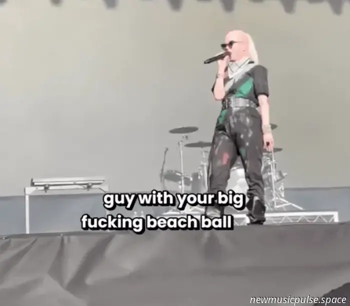 Shirley Manson of Garbage Really Really Dislikes Beach Balls being Thrown at Her.