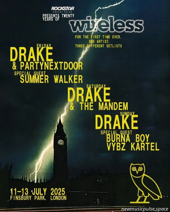 Wireless 2025: Drake wird Headliner aller drei Nächte