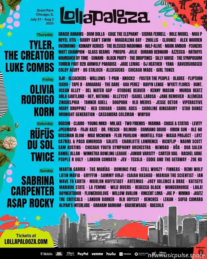 Lollapalooza 2025 termina l'estate con una line-up indimenticabile - Atwood Magazine